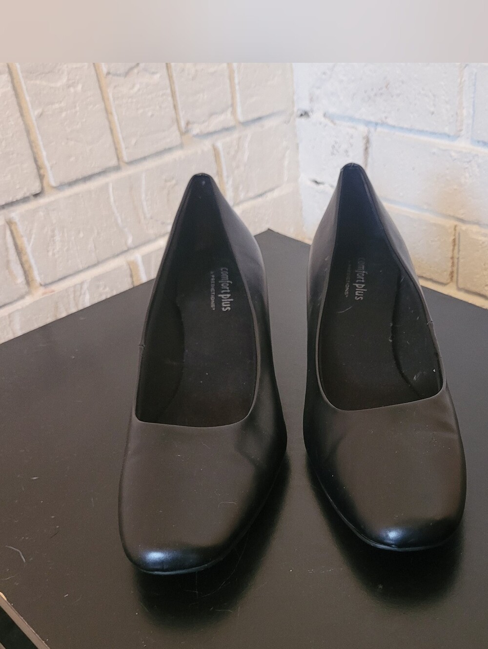 Comfort Plus by Predictions Women’s Black Wedge Heels Pump Shoes Size 8